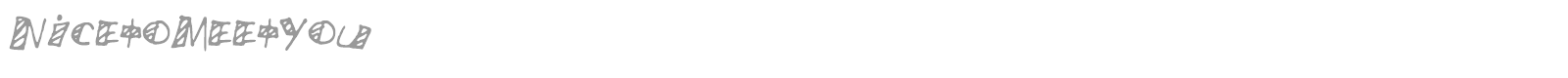 Nice to Meet You font preview