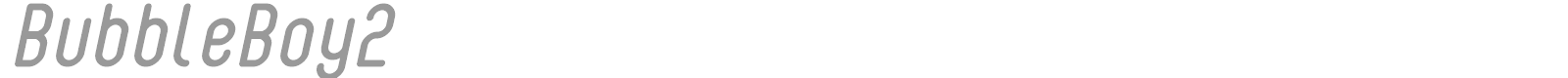 BubbleBoy2 font preview
