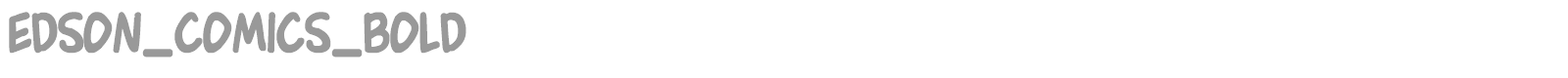 Edson Comics font preview