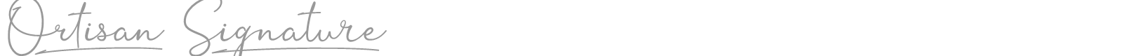 Ortisan Signature font preview