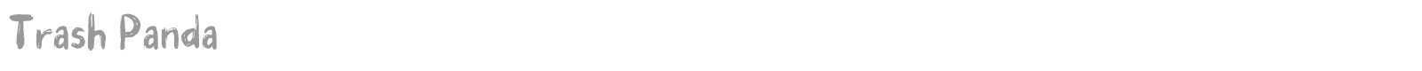 Trash Panda font preview