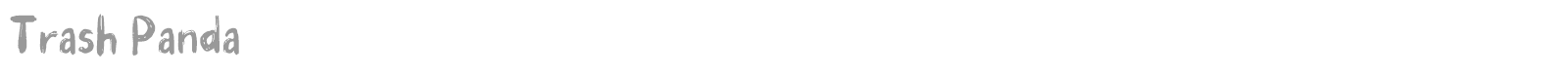 Trash Panda font preview