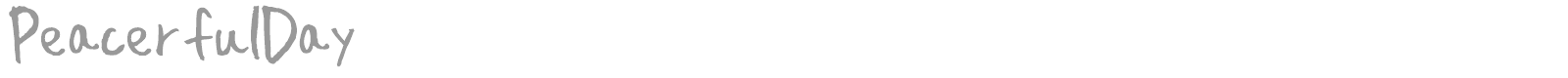 Peacerful Day font preview