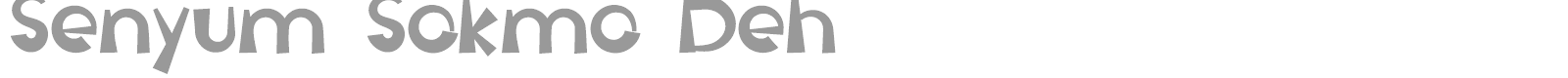 Senyum Sokmo Deh font preview