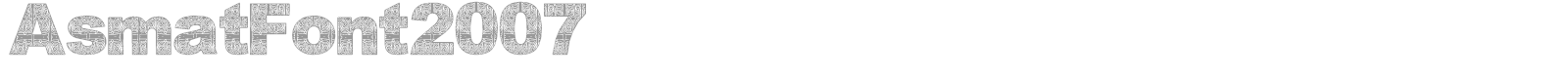 AsmatFont2007 font preview