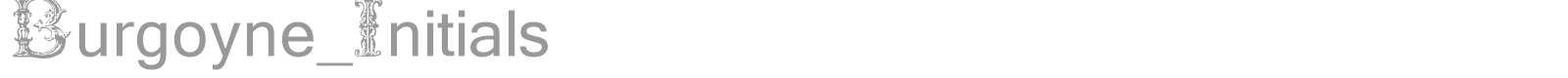 Burgoyne_Initials font preview