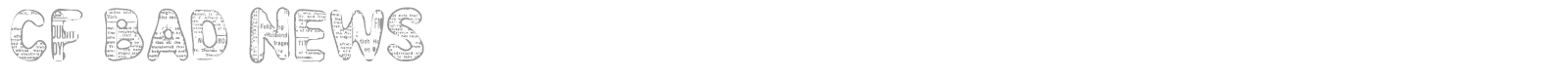 CF Bad News font preview