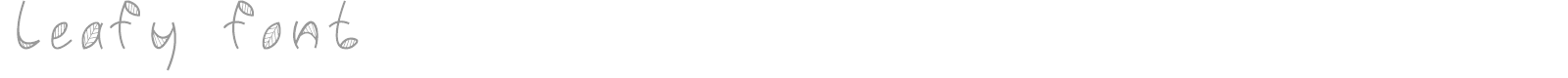 Leafy font font preview