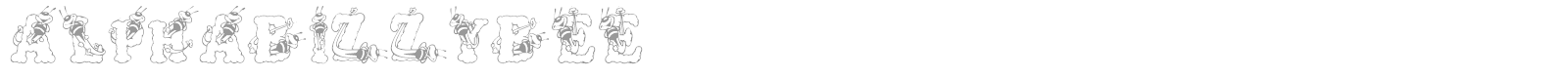 Alpha Bizzy Bee font preview