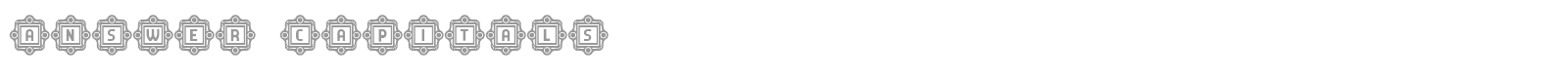 Answer Capitals font preview