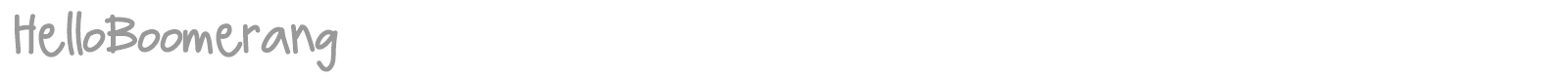 Hello Boomerang font preview