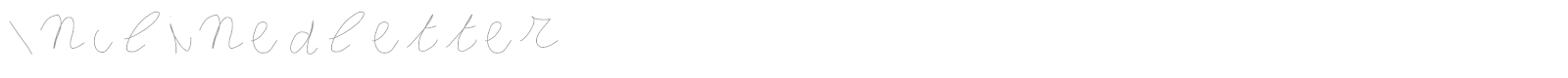Inclined letter font preview