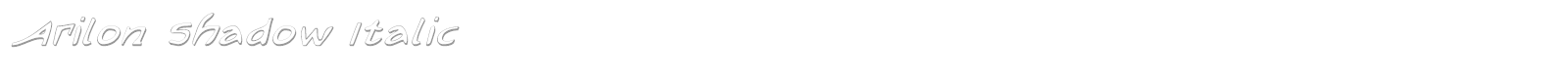 Arilon Shadow Italic font preview