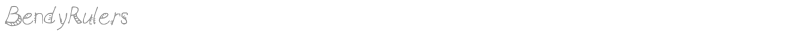 BendyRulers font preview
