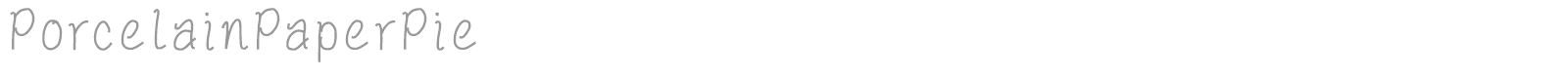 PorcelainPaperPie font preview