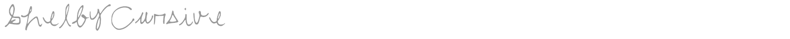 Shelby Cursive font preview