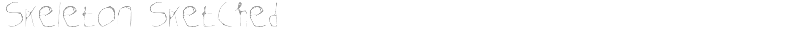 Skeleton Sketched font preview
