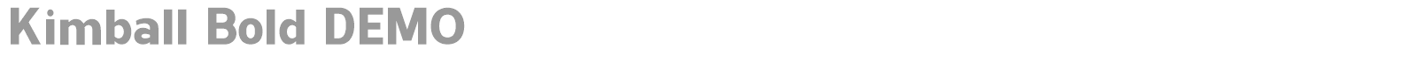 Kimball font preview