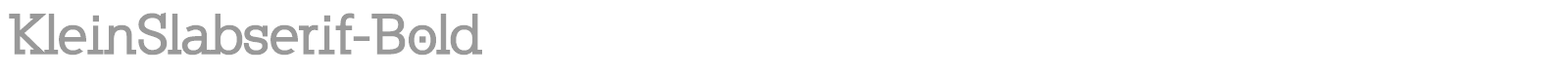 Klein Slabserif font preview