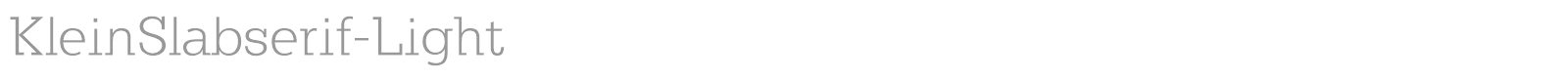 Klein Slabserif font preview