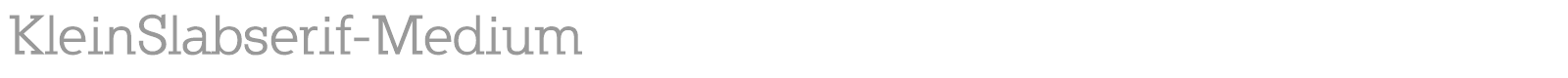 Klein Slabserif font preview