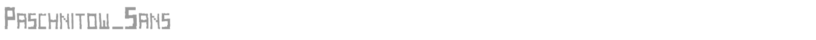 Paschitnow Sans font preview