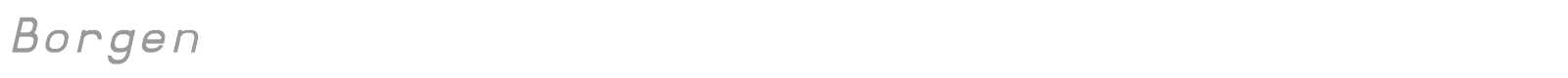 Borgen font preview