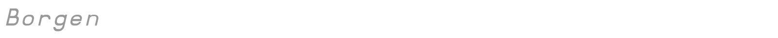 Borgen font preview