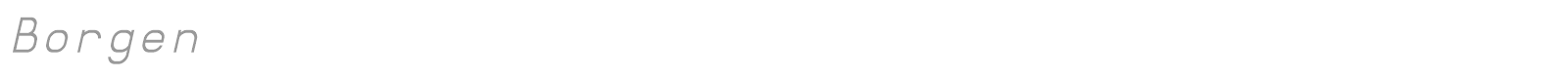 Borgen font preview