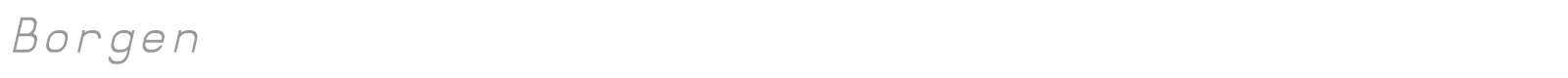 Borgen font preview