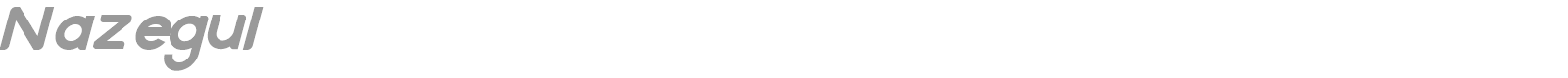 Nazegul font preview