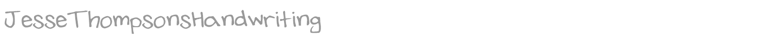 Jesse Thompsons Handwriting font preview