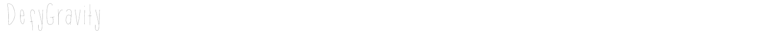 Defy Gravity font preview