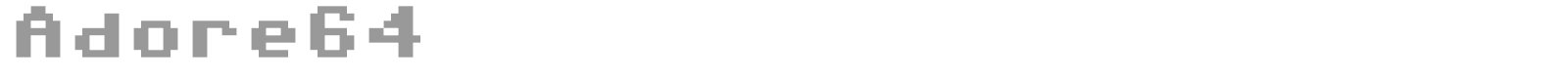 Adore 64 font preview