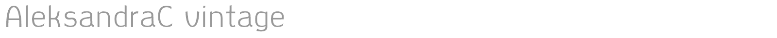 AleksandraC vintage font preview