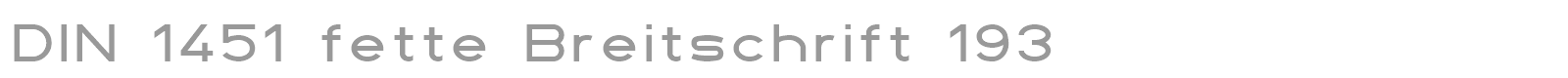 DIN 1451 fette Breitschrift 1936 font preview