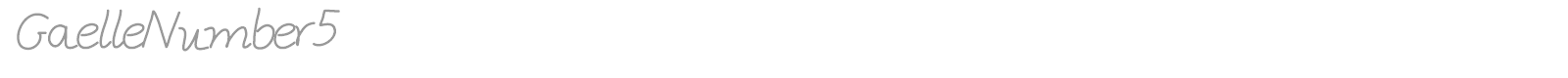 Gaelle Number 5 font preview