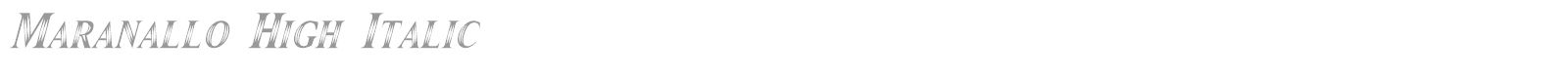 Maranallo Italic font preview