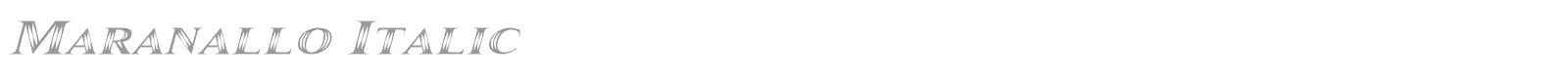 Maranallo Italic font preview