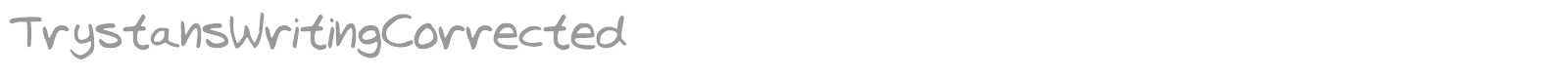 Trystans Writing font preview