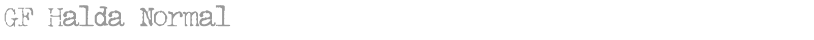 GF Halda font preview