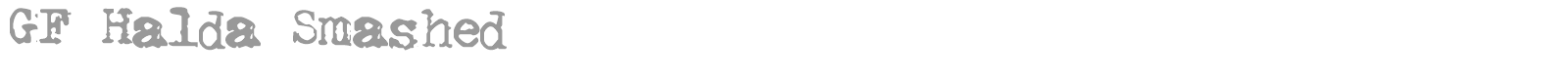 GF Halda font preview