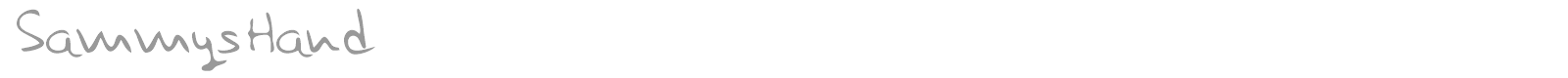 SammysHand font preview