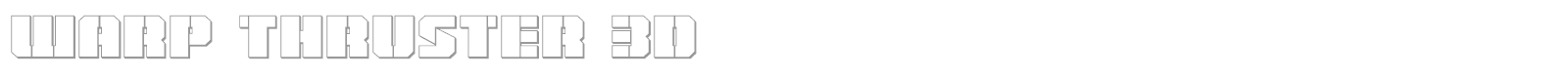 Warpthruster font preview