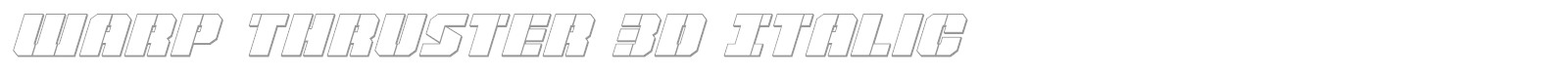 Warpthruster font preview