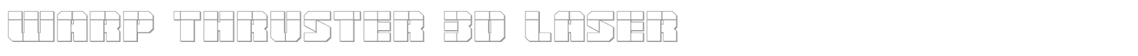 Warpthruster font preview