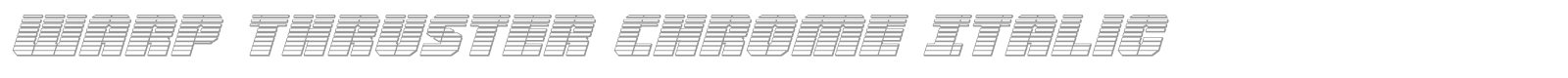 Warpthruster font preview