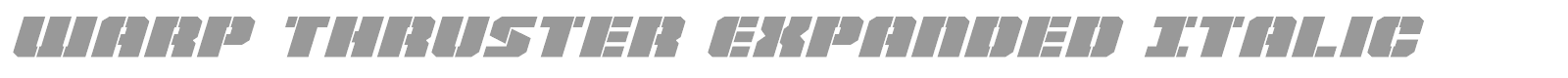 Warpthruster font preview