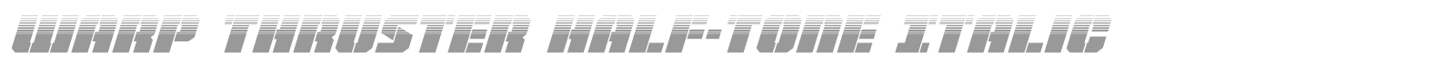 Warpthruster font preview