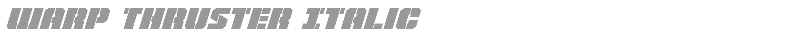 Warpthruster font preview